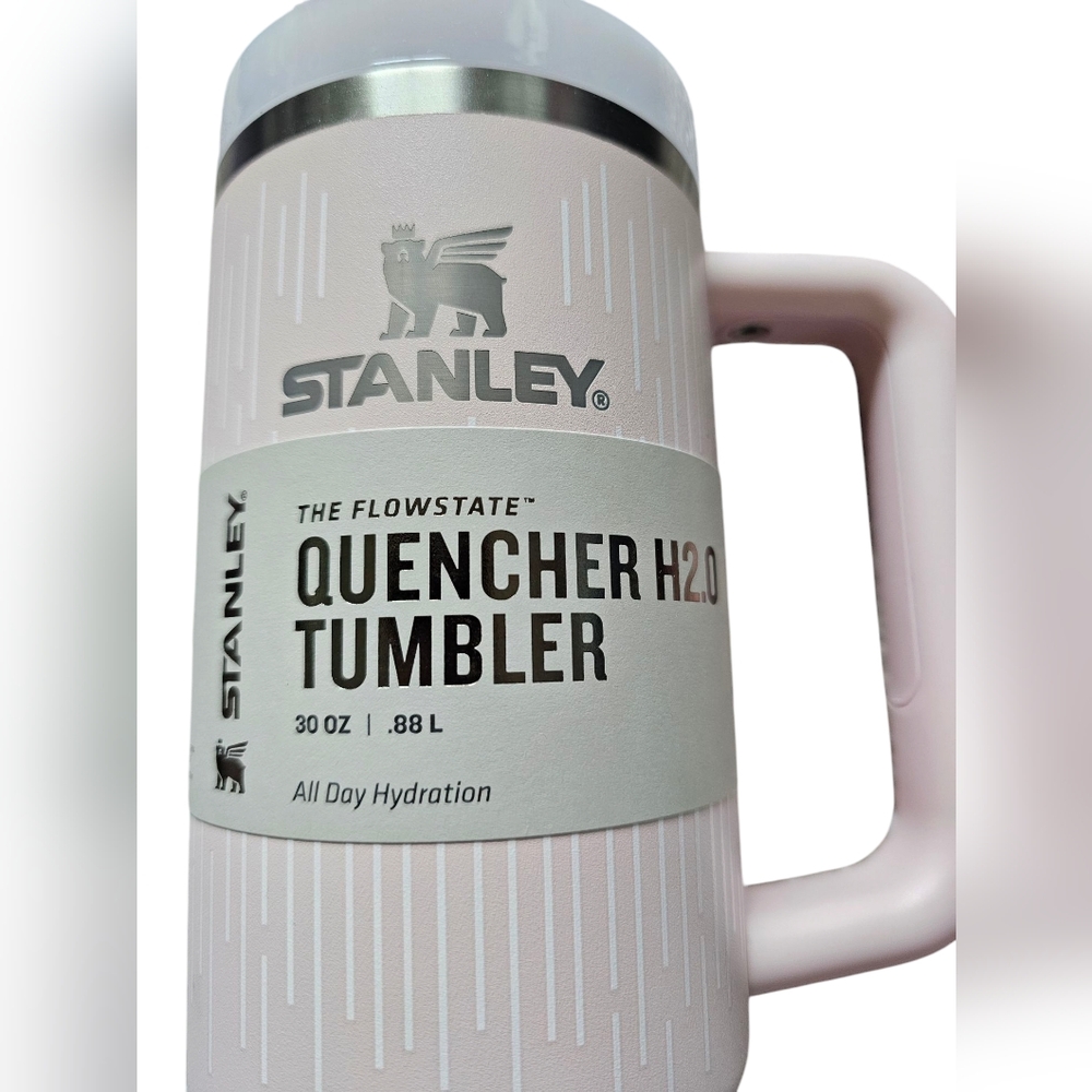 Stanley ADV 30oz Quencher H2.0 Tumbler SFT RAIN BLM (Pink/white) NEW With TAGS! - Picture 2 of 8